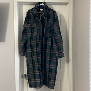 Anthropologie flannel overcoat